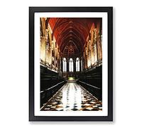 Big Box Art Architecture Church Cambridge Framed Wall Art Picture Print Ready to Hang, Oak A2 (62 x 45 cm)