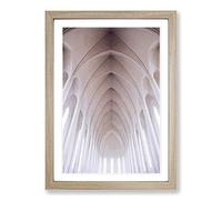 Big Box Art Architecture Church Ceiling Framed Wall Art Picture Print Ready to Hang, Oak A2 (62 x 45 cm)