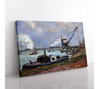 Big Box Art Armand Guillaumin La Seine in Paris Canvas Wall Art Print Ready to Hang Picture, 76 x 50 cm (30 x 20 Inch), Multi-Coloured