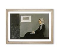 Big Box Art Artists Mother Vol.1 by James McNeill Whistler Framed Wall Art Picture Print Ready to Hang, Oak A2 (62 x 45 cm)