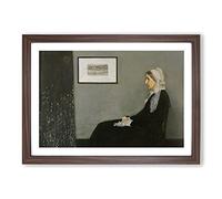Big Box Art Artists Mother Vol.1 by James McNeill Whistler Framed Wall Art Picture Print Ready to Hang, Walnut A2 (62 x 45 cm)