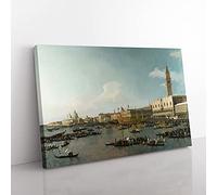 Big Box Art Ascension Day Vol.2 by Giovanni Canaletto Canvas Wall Art Print Ready to Hang Picture, 76 x 50 cm (30 x 20 Inch), Grey, Cream, Green