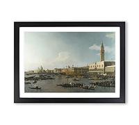 Big Box Art Ascension Day Vol.2 by Giovanni Canaletto Framed Wall Art Picture Print Ready to Hang, Black A2 (62 x 45 cm)