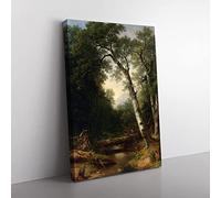 Big Box Art Asher Brown Durand A Creek in The Woods Canvas Wall Art Print Ready to Hang Picture, 76 x 50 cm (30 x 20 Inch), Multi-Coloured