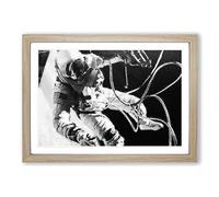 Big Box Art Astronaut in Zero Gravity Framed Wall Art Picture Print Ready to Hang, Oak A2 (62 x 45 cm)