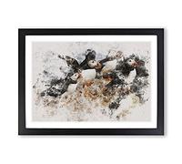 Big Box Art Atlantic Puffin Birds Vol.3 Watercolour Framed Wall Art Picture Print Ready to Hang, Black A2 (62 x 45 cm)