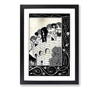 Big Box Art Aubrey Beardsley A Devil in Womans Likeness Framed Wall Art Picture Print Ready to Hang, Oak A2 (62 x 45 cm)