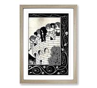 Big Box Art Aubrey Beardsley A Devil in Womans Likeness Framed Wall Art Picture Print Ready to Hang, Oak A2 (62 x 45 cm)
