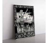 Big Box Art Aubrey Beardsley Excalibur in The Lake Canvas Wall Art Print Ready to Hang Picture, 76 x 50 cm (30 x 20 Inch), Multi-Coloured