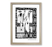 Big Box Art Aubrey Beardsley Sir Tristram Framed Wall Art Picture Print Ready to Hang, Oak A2 (62 x 45 cm)