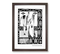 Big Box Art Aubrey Beardsley Sir Tristram Framed Wall Art Picture Print Ready to Hang, Walnut A2 (62 x 45 cm)