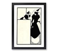 Big Box Art Aubrey Beardsley The Spinsters Crip Framed Wall Art Picture Print Ready to Hang, Oak A2 (62 x 45 cm)