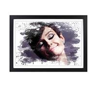 Big Box Art Audrey Hepburn (4) V3 Framed Wall Art Picture Print Ready to Hang, Black A2 (62 x 45 cm)