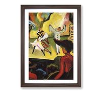 Big Box Art August Macke Russian Ballet Framed Wall Art Picture Print Ready to Hang, Walnut A2 (62 x 45 cm)