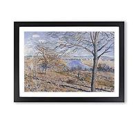Big Box Art Autumn Effect by Alfred Sisley Framed Wall Art Picture Print Ready to Hang, Black A2 (62 x 45 cm)