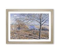 Big Box Art Autumn Effect by Alfred Sisley Framed Wall Art Picture Print Ready to Hang, Oak A2 (62 x 45 cm)