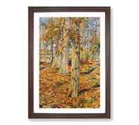 Big Box Art Autumn Forest by Kuroda Seiki Framed Wall Art Picture Print Ready to Hang, Walnut A2 (62 x 45 cm)