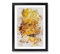 Big Box Art Autumn Forest Vol.1 Watercolour Framed Wall Art Picture Print Ready to Hang, Black A2 (62 x 45 cm)