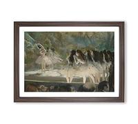 Big Box Art Ballet at The Paris Opera by Edgar Degas Framed Wall Art Picture Print Ready to Hang, Walnut A2 (62 x 45 cm)