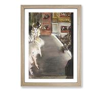 Big Box Art Ballet Ballerina Dancers at The Old Opera House by Edgar Degas Framed Wall Art Picture Print Ready to Hang, Oak A2 (62 x 45 cm)