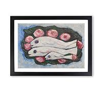 Big Box Art Banquet in Silence by Marsden Hartley Framed Wall Art Picture Print Ready to Hang, Black A2 (62 x 45 cm)