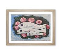 Big Box Art Banquet in Silence by Marsden Hartley Framed Wall Art Picture Print Ready to Hang, Oak A2 (62 x 45 cm)