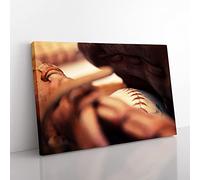 Big Box Art Baseball Glove and Ball 2 Canvas Wall Art Print Ready to Hang Picture, 76 x 50 cm (30 x 20 Inch), Multi-Coloured