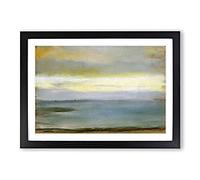 Big Box Art Beach at Low The Tide by Edgar Degas Framed Wall Art Picture Print Ready to Hang, Black A2 (62 x 45 cm)