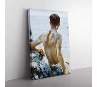 Big Box Art Beach Study by Henry Scott Tuke Canvas Wall Art Print Ready to Hang Picture, 76 x 50 cm (30 x 20 Inch), Grey, Cream, Grey