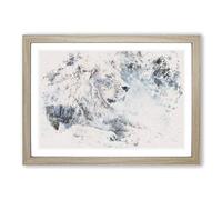 Big Box Art Beautiful Lion Watercolour Framed Wall Art Picture Print Ready to Hang, Oak A2 (62 x 45 cm)