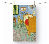 Big Box Art Bedroom In Arles by Vincent van gogh - 100% Cotton (72 x 44 cm) Kitchen Tea Towel, Dish Cloth for Drying, Cleaning and Washing - Absorbent and Quick Drying
