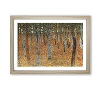 Big Box Art Beech Grove Forest Vol.2 by Gustav Klimt Framed Wall Art Picture Print Ready to Hang, Oak A2 (62 x 45 cm)