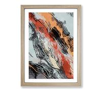 Big Box Art Believe The Truth in Abstract Framed Wall Art Picture Print Ready to Hang, Oak A2 (62 x 45 cm)