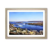 Big Box Art Bellevue Iowa City USA Framed Wall Art Picture Print Ready to Hang, Oak A2 (62 x 45 cm)