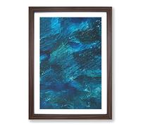 Big Box Art Belonging in Abstract Framed Wall Art Picture Print Ready to Hang, Walnut A2 (62 x 45 cm)