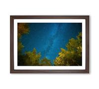 Big Box Art Beneath The Stars in Abstract Framed Wall Art Picture Print Ready to Hang, Walnut A2 (62 x 45 cm)