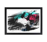 Big Box Art Bette Davis V2 Framed Wall Art Picture Print Ready to Hang, Black A2 (62 x 45 cm)