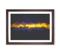 Big Box Art Between the Earth & Sky in Abstract Framed Wall Art Picture Print Ready to Hang, Walnut A2 (62 x 45 cm)