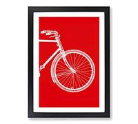 Big Box Art Bicycle Abstract No.2 Framed Wall Art Picture Print Ready to Hang, Black A2 (62 x 45 cm)