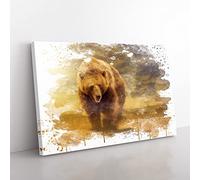 Big Box Art Big Brown Bear V3 Canvas Wall Art Print Ready to Hang Picture, 76 x 50 cm (30 x 20 Inch), Multi-Coloured