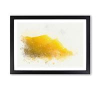 Big Box Art Bird Above The Channel Islands in Abstract Framed Wall Art Picture Print Ready to Hang, Black A2 (62 x 45 cm)