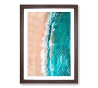 Big Box Art Bixby Creek Monterey California in Abstract Framed Wall Art Picture Print Ready to Hang, Walnut A2 (62 x 45 cm)