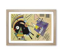 Big Box Art Black and Violet by Wassily Kandinsky Framed Wall Art Picture Print Ready to Hang, Oak A2 (62 x 45 cm)