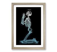 Big Box Art Black The Last Prayer Framed Wall Art Picture Print Ready to Hang, Oak A2 (62 x 45 cm)
