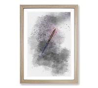 Big Box Art Blast Off in Abstract Framed Wall Art Picture Print Ready to Hang, Oak A2 (62 x 45 cm)