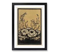 Big Box Art Blossoming Plants by Julie De Graag Framed Wall Art Picture Print Ready to Hang, Black A2 (62 x 45 cm)
