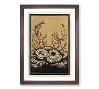 Big Box Art Blossoming Plants by Julie De Graag Framed Wall Art Picture Print Ready to Hang, Walnut A2 (62 x 45 cm)