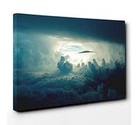 Big Box Art Blue Sky Clouds Canvas Wall Art Print Ready to Hang Picture, 30 x 20 Inch (76 x 50 cm), Multi-Coloured