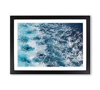 Big Box Art Blue Waters Framed Wall Art Picture Print Ready to Hang, Black A2 (62 x 45 cm)