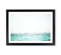 Big Box Art Boat Ride Through Thailand in Abstract Framed Wall Art Picture Print Ready to Hang, Black A2 (62 x 45 cm)
